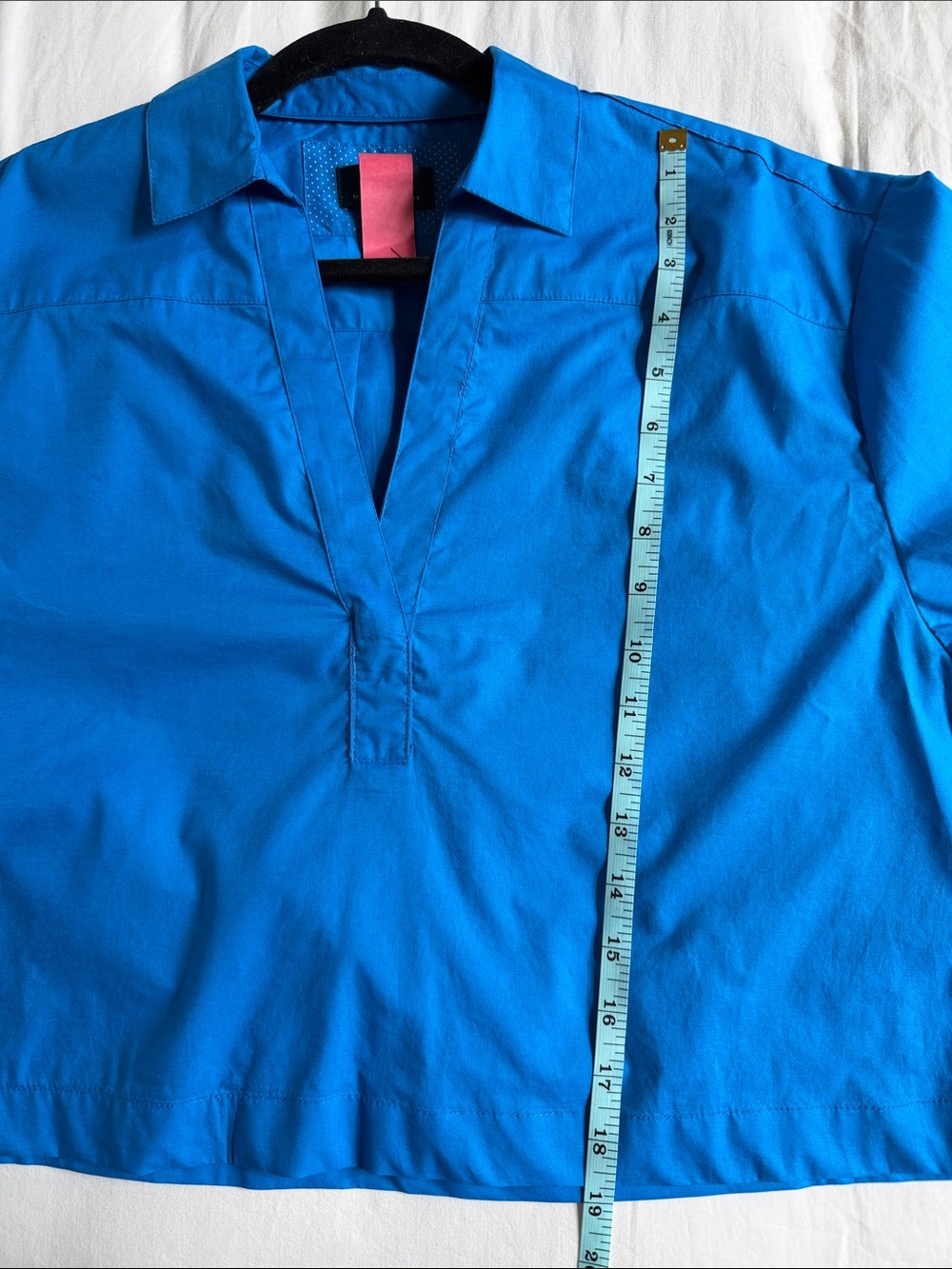 Anthropologie Maeve Poplin V-Neck Blouse - Picture 8 of 9